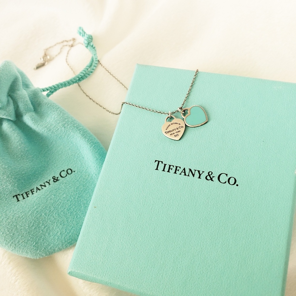 Tiffany & Co double heart necklace